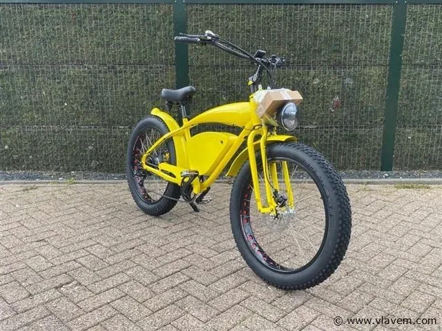 I-coco beach cruiser 20ah elektrische fiets (geel) - afbeelding 1 van  6