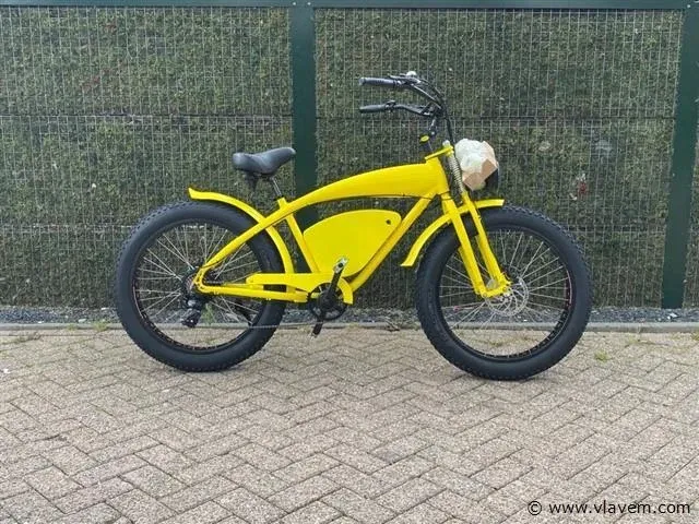 I-coco beach cruiser 20ah elektrische fiets (geel) - afbeelding 2 van  6