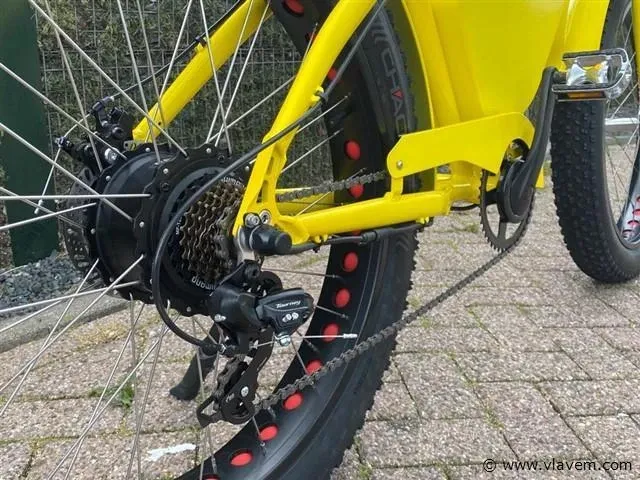 I-coco beach cruiser 20ah elektrische fiets (geel) - afbeelding 3 van  6
