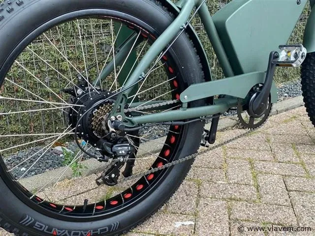 I-coco beach cruiser 20ah elektrische fiets (groen) - afbeelding 3 van  6