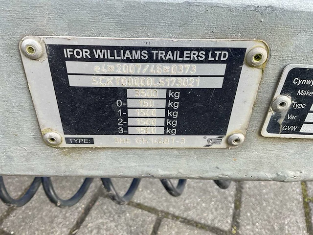 I for williams 3hb aanhangwagen - afbeelding 2 van  12