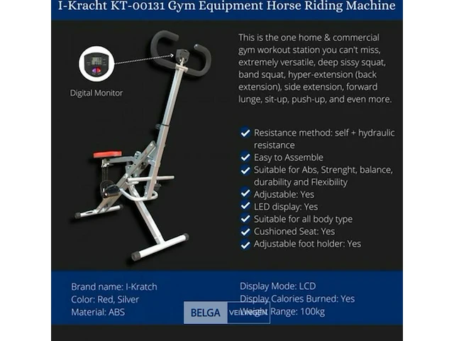 I-kracht total fitness crunch met digitale monitor-multifunctioneel fitness apparaat t.w.v. 199euro - afbeelding 5 van  5