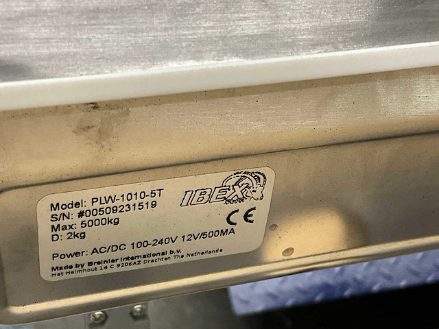 Ibex plw-1010-5t vloerweegschaal - afbeelding 2 van  3