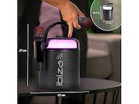 Ibiza karahome draagbare karaoke speler met 2 microfoons zwart - afbeelding 5 van  6