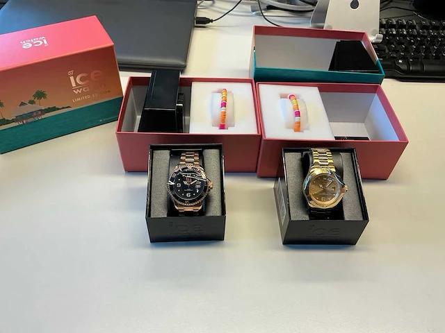 Ice watch limited edition ice gold polshorloge (2x) - afbeelding 1 van  8