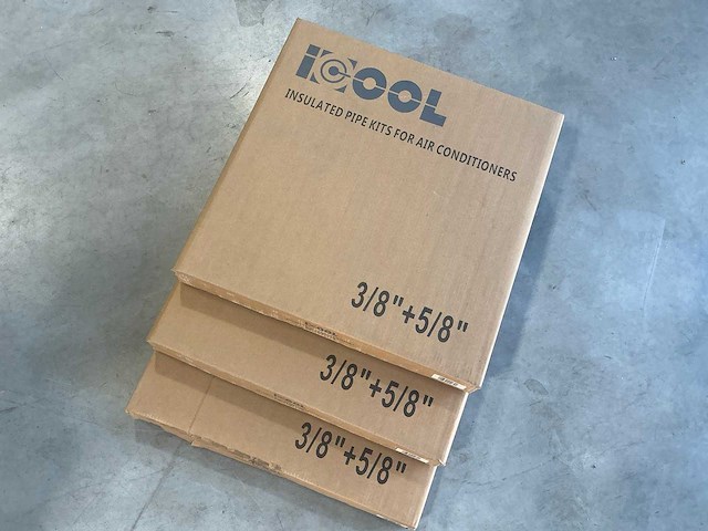 Icool geïsoleerde leiding 3/8” + 5/8” x 4m airconditioning installatie materiaal (3x) - afbeelding 1 van  2