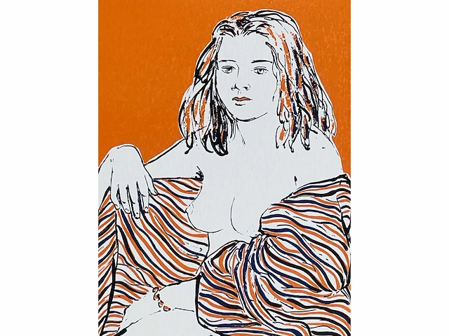 Ida moors - naakt - kleurenlithografie - afbeelding 1 van  6
