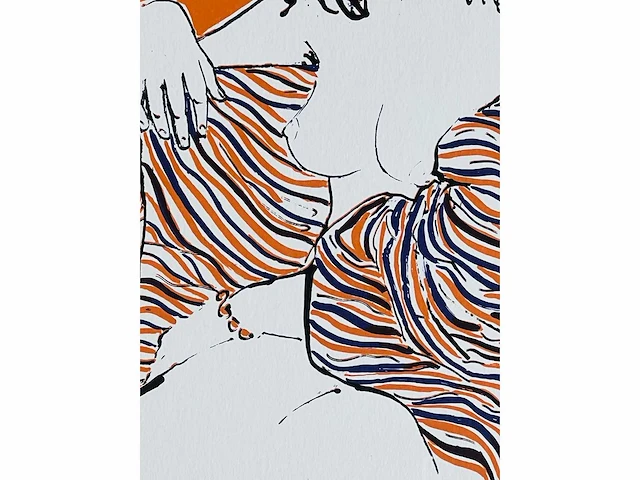 Ida moors - naakt - kleurenlithografie - afbeelding 4 van  6