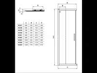 Ideal standard connect 2 - schuifdeur, 2-delig, 90 cm, silver bright/helder glas k9261eo (nr. 15-15) - afbeelding 1 van  3