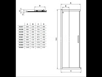 Ideal standard connect 2 - schuifdeur, 2-delig, 90 cm, silver bright/helder glas k9261eo (nr. 15-15) - afbeelding 3 van  3