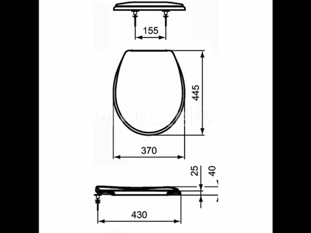 Ideal standard eurovit closetzitting antibacterieel wit (nr. 15-26) - afbeelding 1 van  2