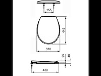 Ideal standard eurovit closetzitting antibacterieel wit (nr. 15-26) - afbeelding 2 van  2