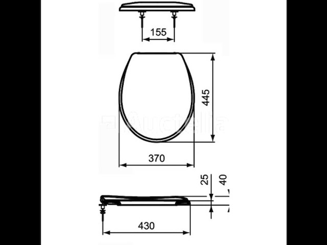Ideal standard eurovit closetzitting antibacterieel wit (nr. 15-26) - afbeelding 1 van  2