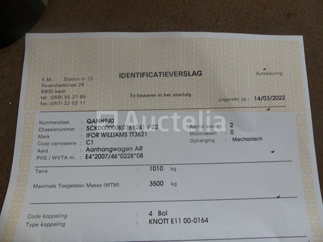 Ifor williams 2cb kipper oplegger (vin: sckd00000k0761241) - afbeelding 11 van  19