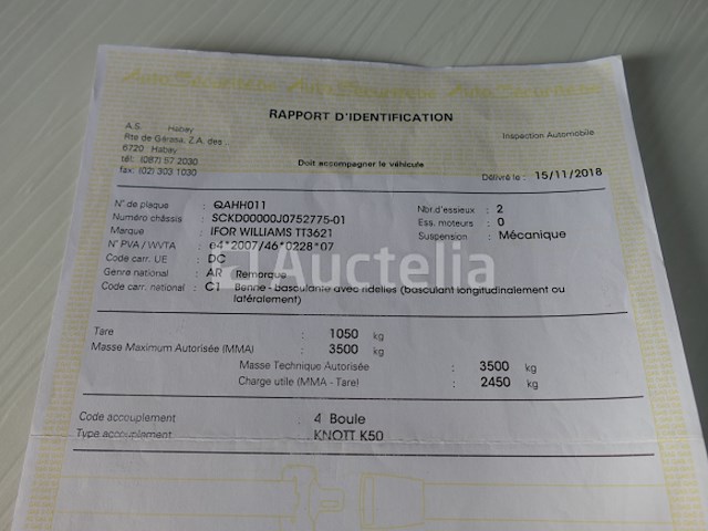 Ifor williams 2cb tt35 dubbelassige buigende aanhangwagen (vin:sckd00000j0752775) - afbeelding 19 van  26