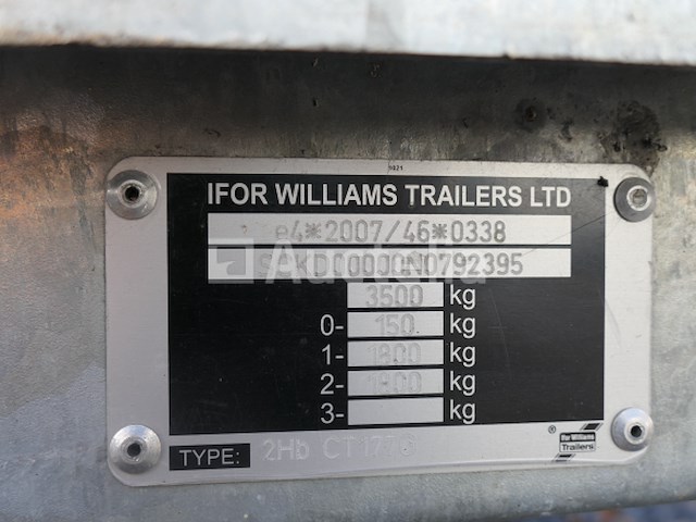 Ifor williams 2hb ct35 dubbelassige aanhangwagen drager (vin:sckd00000n0792395) - afbeelding 20 van  28