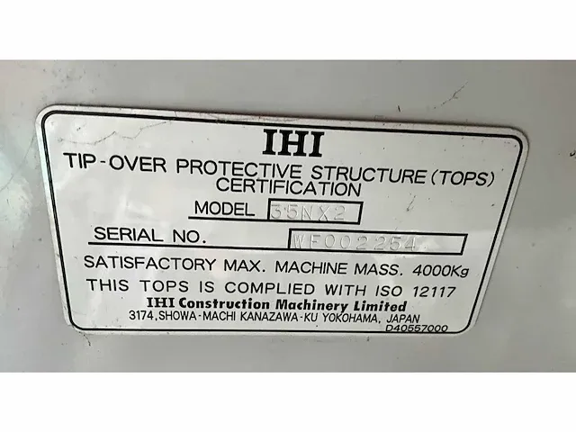 Ihi 35nx2 minigraafmachine 2007 - afbeelding 18 van  28