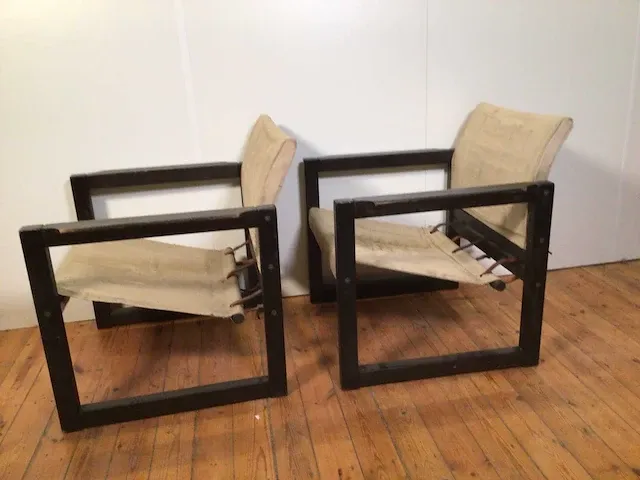 Ikea diana karin mobler safari armzetel vintage (2x) - afbeelding 2 van  5
