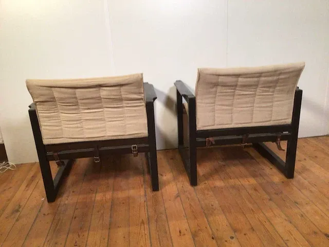 Ikea diana karin mobler safari armzetel vintage (2x) - afbeelding 3 van  5