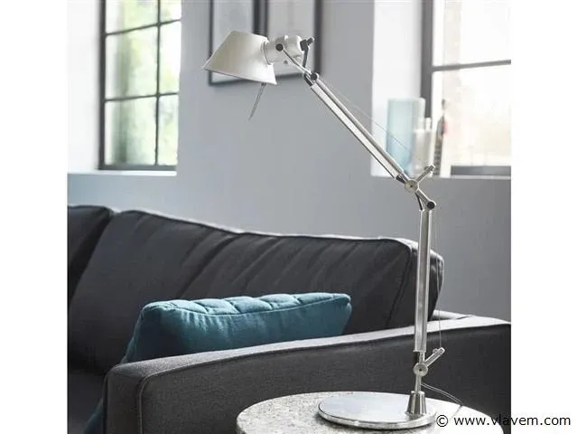 Iluce bureau lamp, zilver met voet - afbeelding 3 van  6