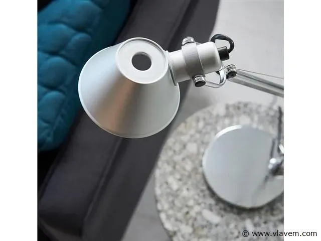 Iluce bureau lamp, zilver met voet - afbeelding 5 van  6