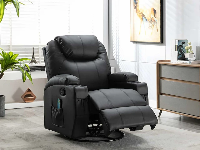 Imitatie massagestoel - zwart - afbeelding 2 van  9