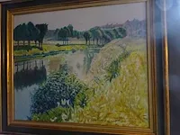 Impressionistisch leie zicht vandenhende