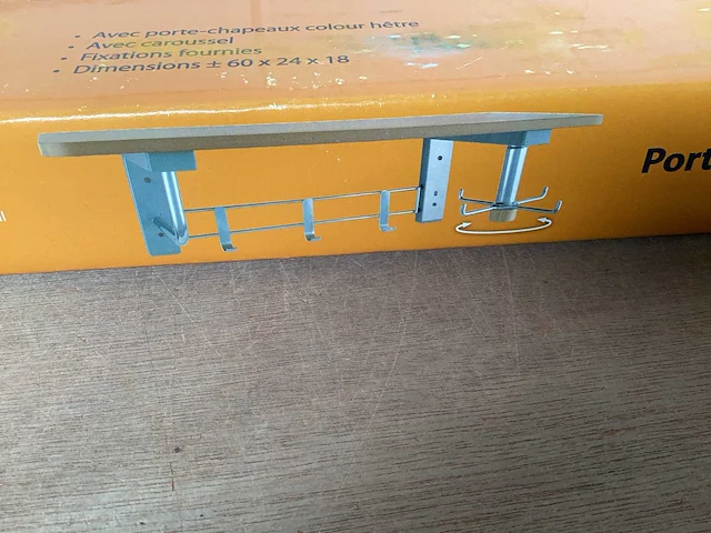 Impresso kapstok garderoberek rvs met beukenhout (2x) - afbeelding 1 van  3