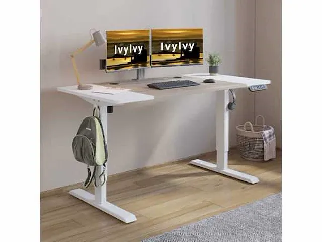 In hoogte verstelbaar bureau - verstelbaar zit/sta bureau - afbeelding 1 van  7