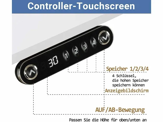 In hoogte verstelbaar bureau - verstelbaar zit/sta bureau - afbeelding 6 van  7