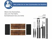 In hoogte verstelbaar bureau (zwart + bruin, 60 x 140 cm) - afbeelding 3 van  8