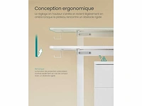 In hoogte verstelbaar elektrisch bureau, 140 x 60 cm - afbeelding 6 van  7
