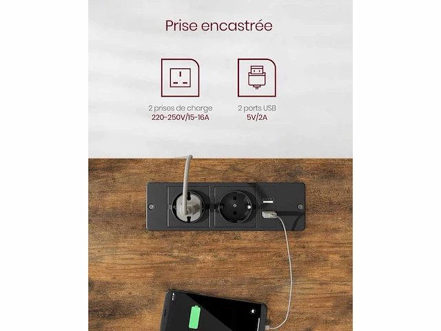 In hoogte verstelbaar elektrisch bureau - afbeelding 4 van  5