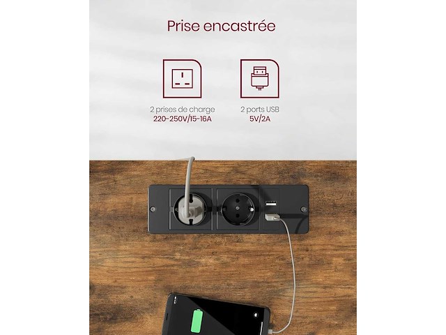 In hoogte verstelbaar elektrisch bureau - afbeelding 4 van  5