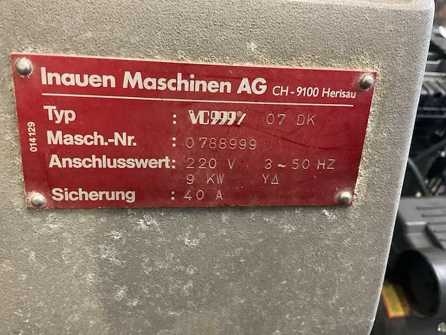 Inauen vc999/07 vacuümmachine - afbeelding 6 van  6