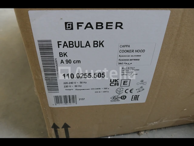 Inbouw keuken afzuigkap in werkblad faber fabula bk a 90 cm - afbeelding 3 van  3