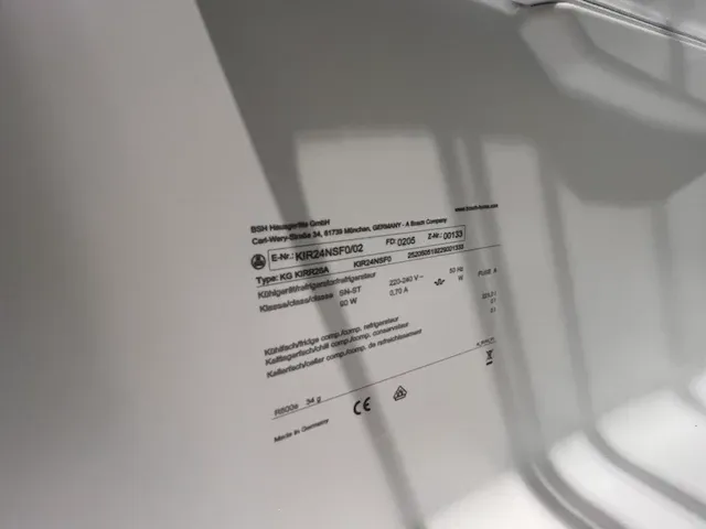 Inbouw koelkast bosch kg kirr26a - kir24nsf0 - afbeelding 3 van  7