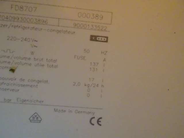 Inbouw koelkast constructa - afbeelding 4 van  4