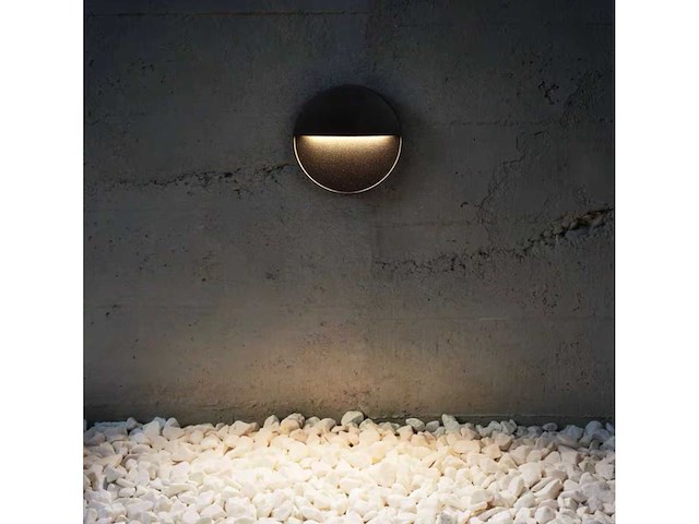 Inbouw ronde led trapverlichting – 6w – 540 lm – 3500k neutraal wit – zwart – ip54 waterdicht – (s-22r)(x5) - afbeelding 2 van  5