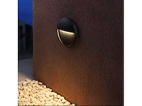 Inbouw ronde led trapverlichting – 6w – 540 lm – 3500k neutraal wit – zwart – ip54 waterdicht – (s-22r)(x5) - afbeelding 5 van  5