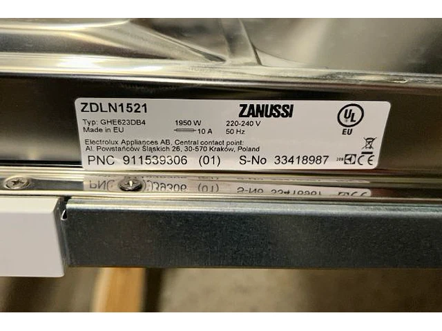 Inbouw vaatwas zanussi - afbeelding 5 van  6