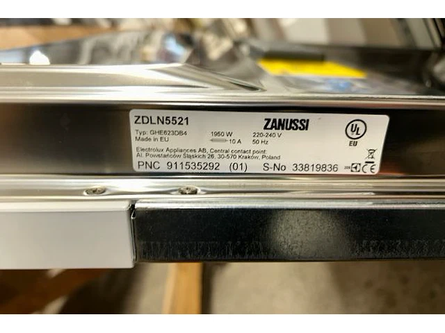 Inbouw vaatwas zanussi - afbeelding 5 van  5