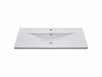 Inbouw wastafel 101 x 39,5 x 18,5 cm keramiek wit - afbeelding 3 van  7
