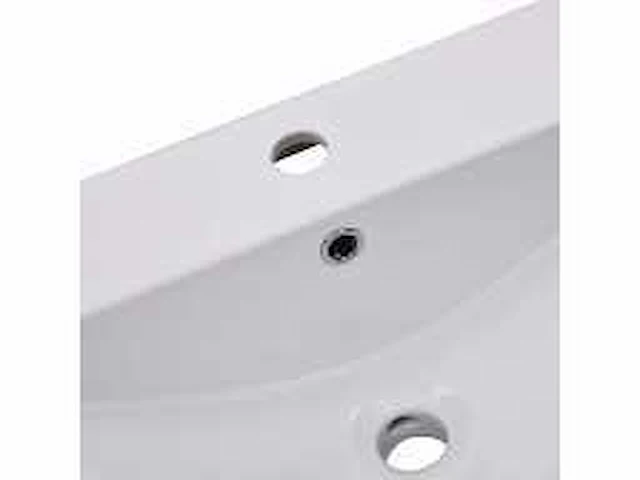 Inbouw wastafel 101 x 39,5 x 18,5 cm keramiek wit - afbeelding 5 van  7