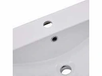 Inbouw wastafel 101 x 39,5 x 18,5 cm keramiek wit - afbeelding 5 van  7