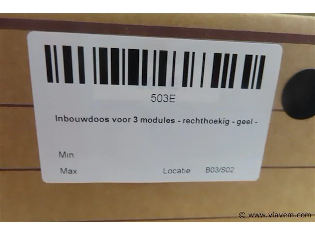 Inbouwdoos voor 3 modules, rechthoekig, 11 stuks - afbeelding 3 van  3