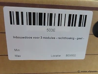 Inbouwdoos voor 3 modules, rechthoekig, 11 stuks - afbeelding 3 van  3