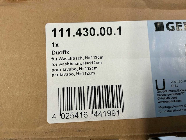 Inbouwelement geberit duofix voor lavabo - afbeelding 2 van  5