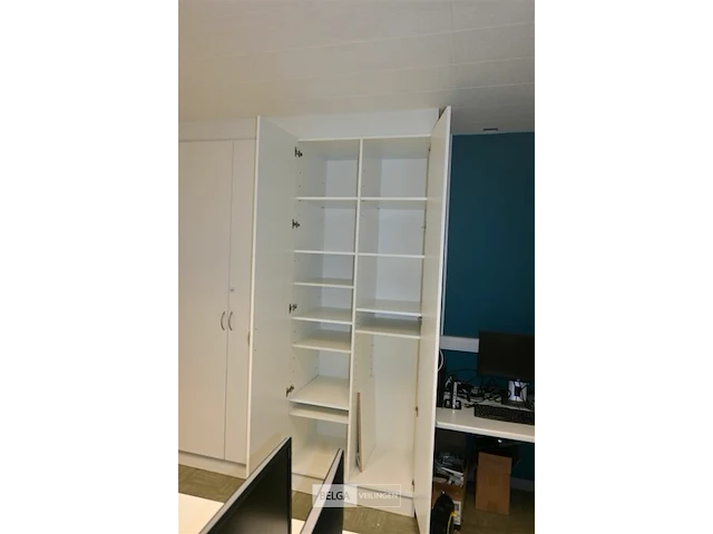 Inbouwkast wit 395x63x270 cm - afbeelding 2 van  5
