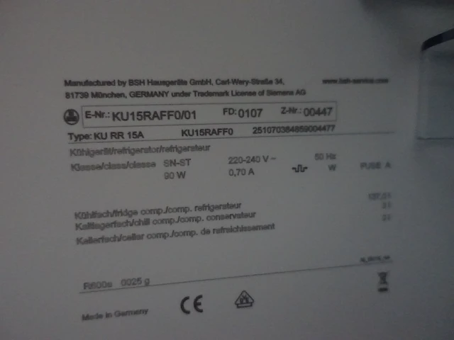 Inbouwkoelkast siemens - afbeelding 3 van  3